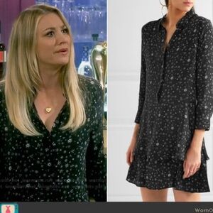 Equipment Femme Natalia‎ Star Print Silk Dress Size Small $398